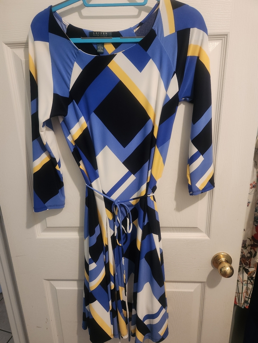 Ralph Lauren Bold Geometric Midi Dress